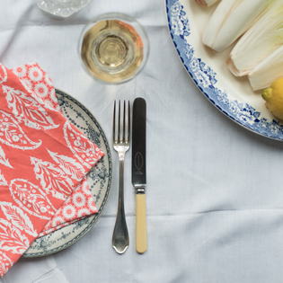 Crisp & Dene Coral Leaf Napkins